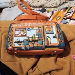 Coffee Shop Themed Women's Bag